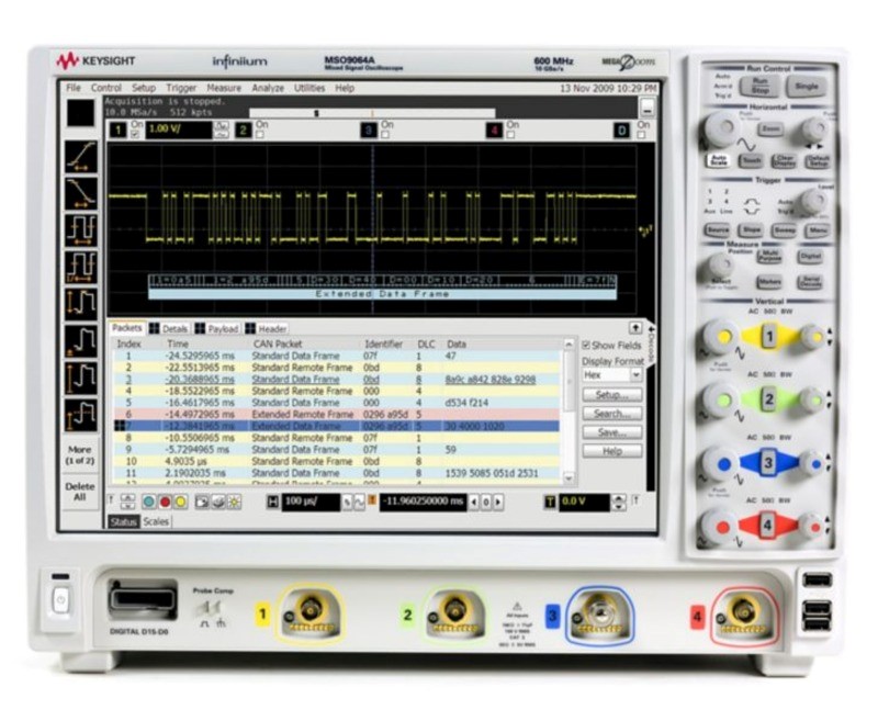 Keysight / Agilent MSO9064A Oscilloscope, 600 MHz, 4 + 16 Ch., 10 GSa/s